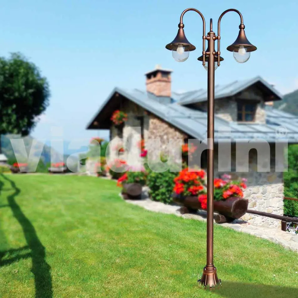 Lampione da esterno in alluminio pressofuso made in Italy, Anusca Viadurini