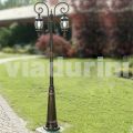 Lampione da giardino con 2 luci in alluminio pressofuso fatto in Italia, Anika