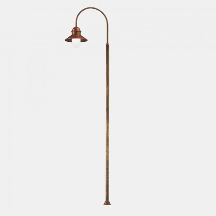 Lampione da Giardino con Arco Alto o Basso Ottone e Rame - Bordo by Il Fanale Viadurini