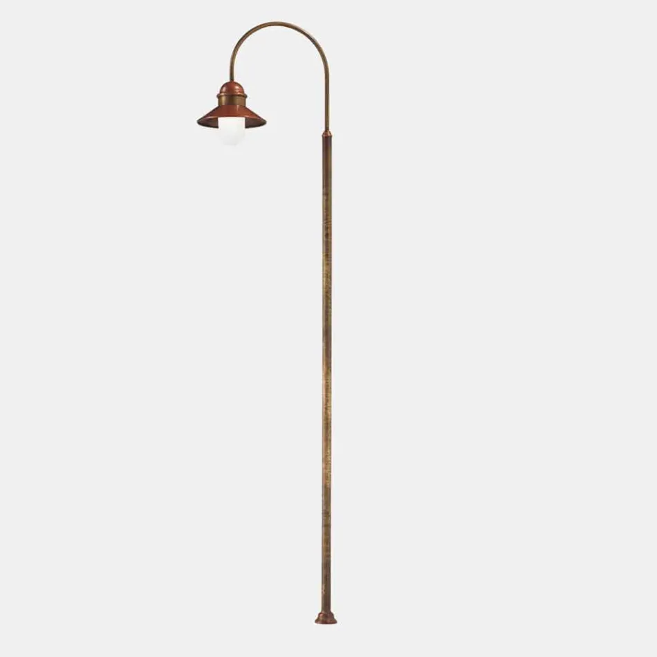Lampione da Giardino con Arco Alto o Basso Ottone e Rame - Bordo by Il Fanale Viadurini
