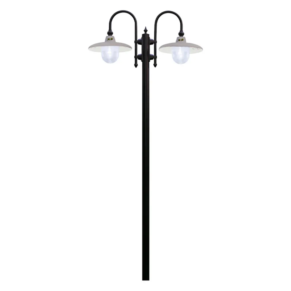 Lampione da Giardino in Alluminio a 1 o 2 o 3 Luci Design - Campobasso Viadurini