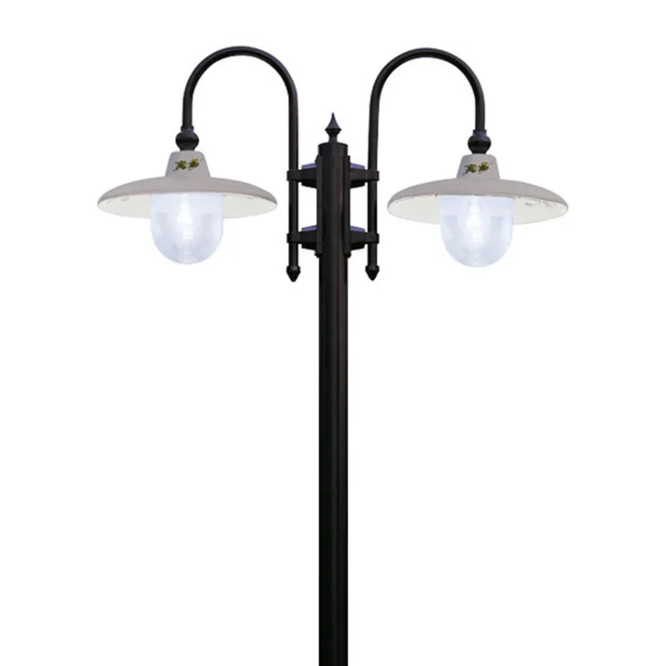Lampione da Giardino in Alluminio a 1 o 2 o 3 Luci Design - Campobasso Viadurini