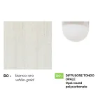Lampione da giardino in alluminio bianco con 1 luce prodotto in Italia, Anusca Viadurini