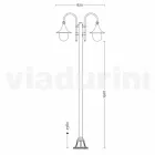 Lampione da giardino in alluminio pressofuso bianco made Italy, Anusca Viadurini