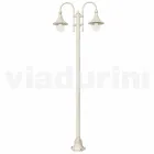Lampione da giardino in alluminio pressofuso bianco made Italy, Anusca Viadurini