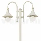Lampione da giardino in alluminio pressofuso bianco made Italy, Anusca Viadurini
