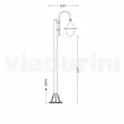 Lampione da giardino in alluminio pressofuso made in Italy, Anusca Viadurini
