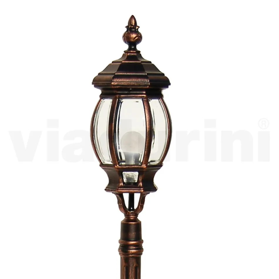 Lampione da Giardino in Alluminio Stile Vintage Made in Italy - Leona Viadurini