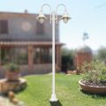 Lampione da Giardino Vintage 2 Luci in Alluminio Made in Italy - Cassandra