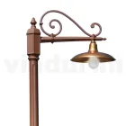Lampione da Giardino Vintage in Alluminio e Ottone Made in Italy - Adela Viadurini