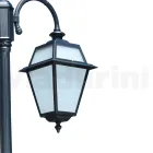 Lampione Giardino a 2 Luci in Alluminio e Vetro Made in Italy - Vivian Viadurini