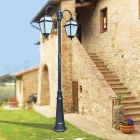 Lampione Giardino a 2 Luci in Alluminio e Vetro Made in Italy - Vivian Viadurini