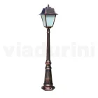 Lampione Giardino Stile Vintage in Alluminio e Vetro Made in Italy - Doroty Viadurini