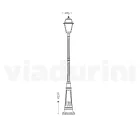 Lampione Giardino Stile Vintage in Alluminio e Vetro Made in Italy - Doroty Viadurini