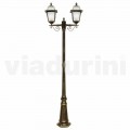 Lampione per esterno a due luci in alluminio made in Italy, Kristel