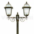 Lampione per esterno a due luci in alluminio made in Italy, Kristel Viadurini