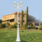 Lampione Stile Vintage 3 Luci in Alluminio e Vetro Made in Italy - Terella Viadurini
