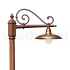 Lampione Stile Vintage in Alluminio Corten e Ottone Made in Italy - Adela Viadurini