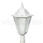 Lampione Vintage per Esterno in Alluminio Bianco Made in Italy - Terella Viadurini