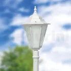 Lampione Vintage per Esterno in Alluminio Bianco Made in Italy - Terella Viadurini