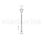 Lampione Vintage per Esterno in Alluminio Bianco Made in Italy - Terella Viadurini