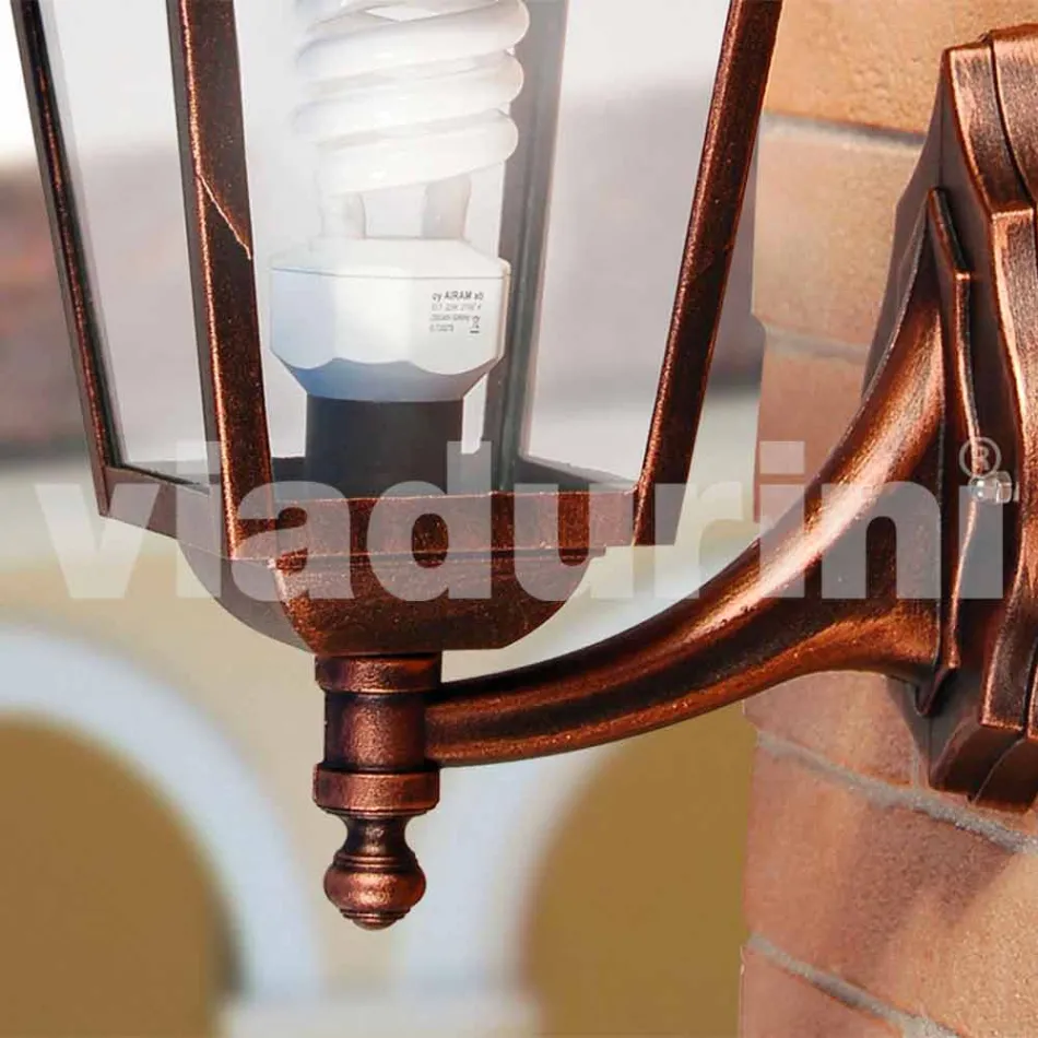 Lanterna da giardino a parete in alluminio made in Italy, Aquilina Viadurini