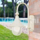 Lanterna da parete da esterno in alluminio bianco made in Italy,Anusca Viadurini