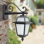 Lanterna Outdoor Realizzata in Alluminio Antracite e Vetro Made in Italy - Elric Viadurini
