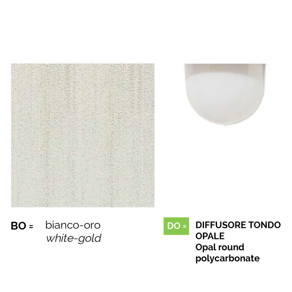 Lanterna per giardino  a parete in alluminio bianco made in Italy,Anusca Viadurini