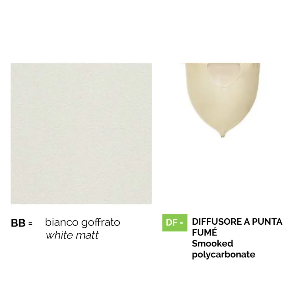 Lanterna per giardino  a parete in alluminio bianco made in Italy,Anusca Viadurini