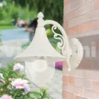 Lanterna per giardino  a parete in alluminio bianco made in Italy,Anusca Viadurini