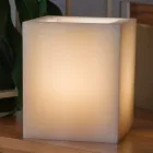 Lanterna Profumata in Cera Effetto Graffiato con Lumino Made in Italy - Famme Viadurini