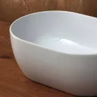 Lavabo 45x32cm in ceramica da appoggio made Italy Star, design moderno Viadurini