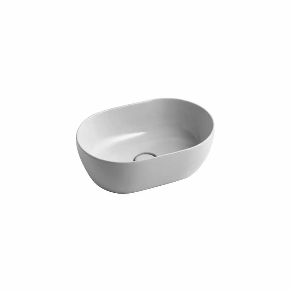 Lavabo 45x32cm in ceramica da appoggio made Italy Star, design moderno Viadurini