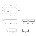Lavabo 60x35 cm da Appoggio in Ceramica di Diversi Colori Made in Italy - Ragazza Viadurini