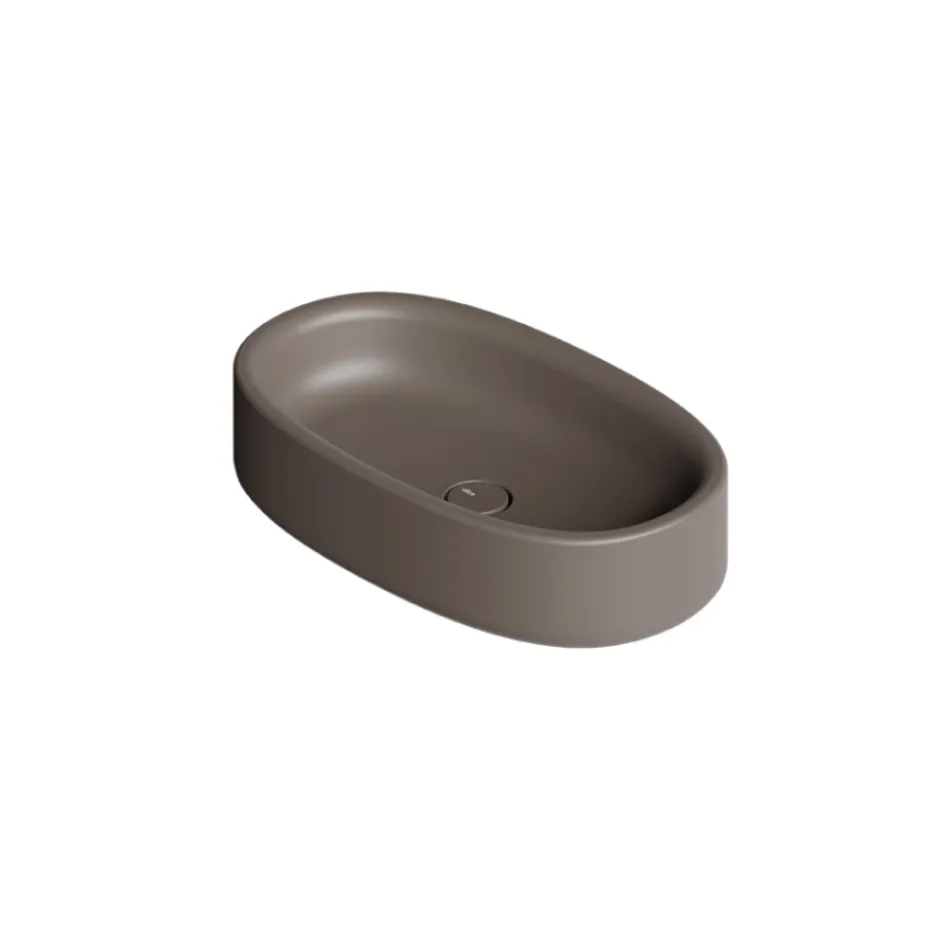 Lavabo 60x35 cm da Appoggio in Ceramica di Diversi Colori Made in Italy - Ragazza Viadurini