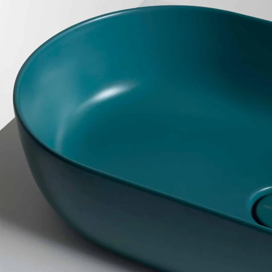 Lavabo 70x35cm da appoggio in ceramica made Italy Star, design moderno Viadurini
