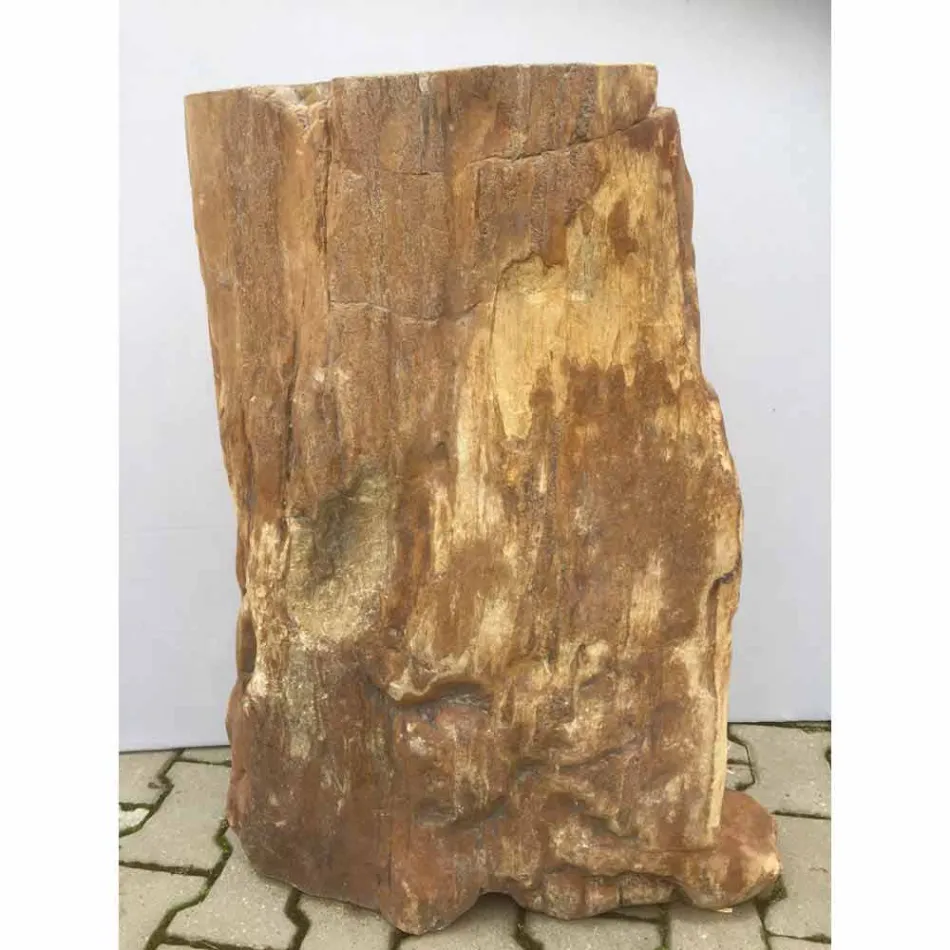 Lavabo a colonna di design in pietra naturale Ley, fatto a mano Viadurini