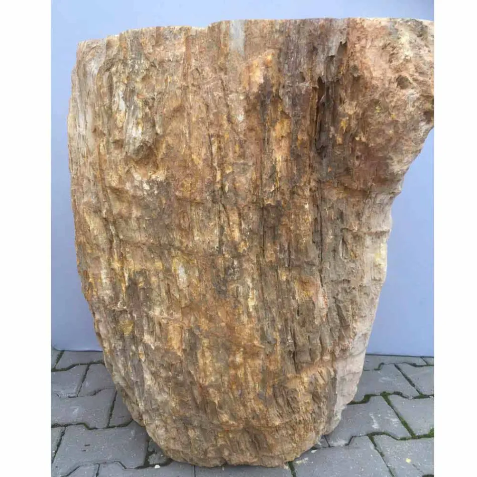 Lavabo a colonna di design in pietra naturale Ley, fatto a mano Viadurini