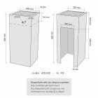 Lavabo a Colonna in Pietra Naturale Nero Balik Viadurini