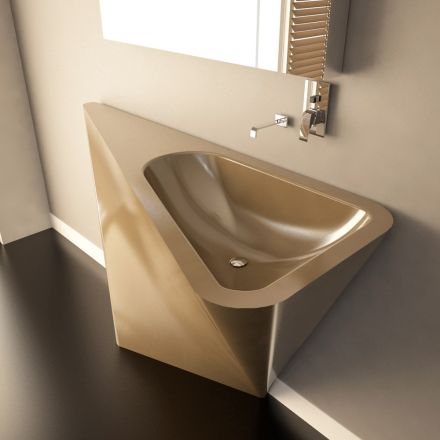 Lavabo a colonna moderno realizzato artigianalmente Mullet Viadurini