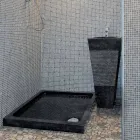 Lavabo a Colonna Piramidale in Pietra Naturale Nero Nias Viadurini