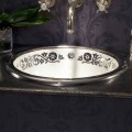 Lavabo a incasso di design barocco in fire clay made in Italy, Otis