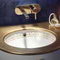 Lavabo a incasso di design barocco in fire clay made in Italy, Egeo