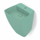 Lavabo a parete di design moderno in ceramica prodotto in Italia,Goran Viadurini