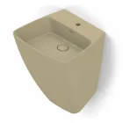 Lavabo a parete di design moderno in ceramica prodotto in Italia,Goran Viadurini