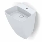 Lavabo a parete di design moderno in ceramica prodotto in Italia,Goran Viadurini