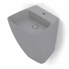 Lavabo a parete di design moderno in ceramica prodotto in Italia,Goran Viadurini
