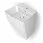 Lavabo a parete di design moderno in ceramica prodotto in Italia,Goran Viadurini