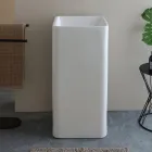 Lavabo a Terra Freestanding Quadrato in Ceramica dal Design Moderno - Papavero Viadurini